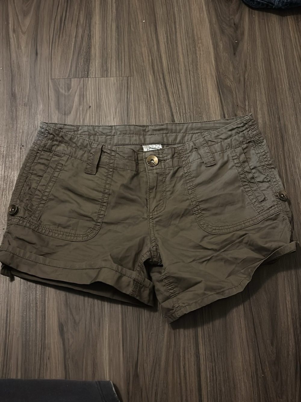 Garage Olive Green Cargo Style Women's Shorts